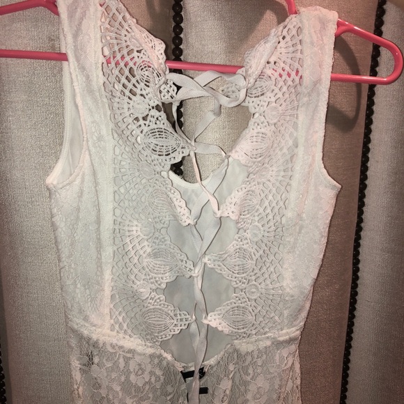 Tops - white lace bodysuit